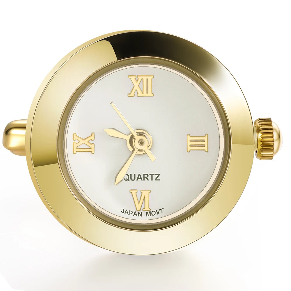 Battery Digital Watch Cufflinks Men's Lepton Real Clock Cufflinks Watch Cufflinks Men's Jewelry