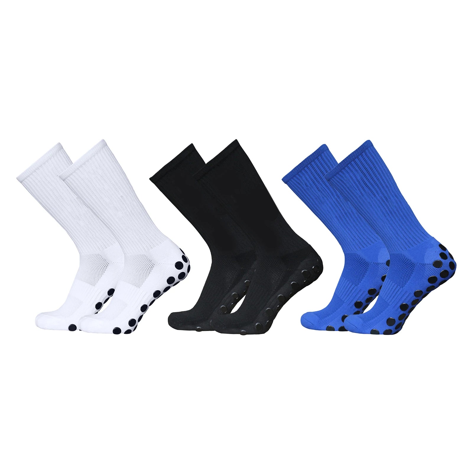 Lixada 3 Packs Sports Socks Athletic Stockings Anti-slip Quick Dry Football Soccer Socks For Football Basketball Hockey Running
