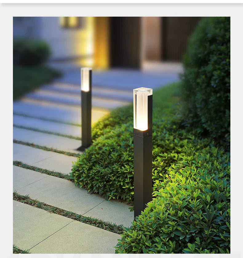 Waterproof IP65 LED Lawn Light 110V 220V Aluminum Acrylic Street light 30 40 60 80 100CM For Garden Courtyard Villa Lighting