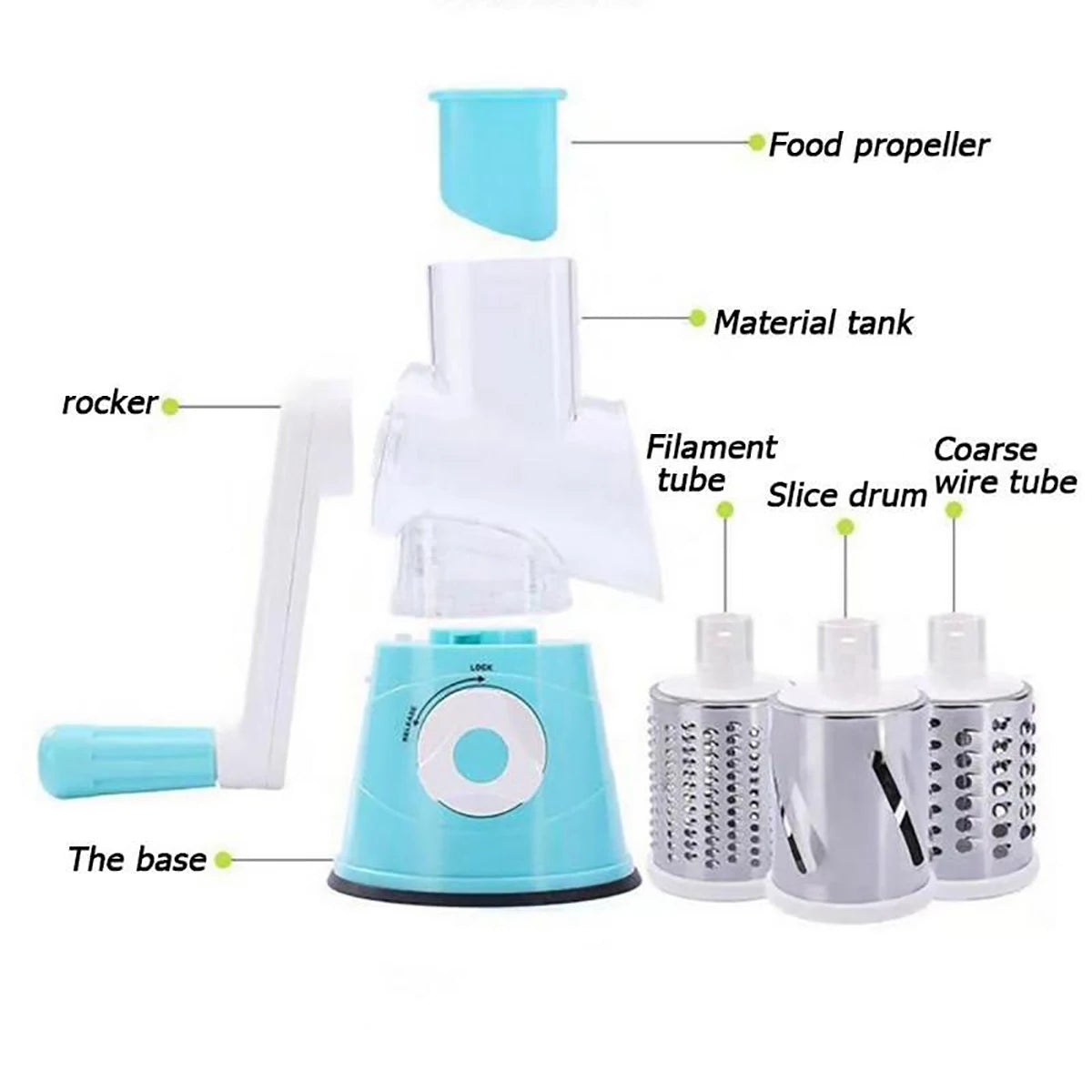 Household Multifunctional  Roller Vegetable Cutter Hand Crank Kitchen  Grater Cheese Peanut Cookie Chopper tools