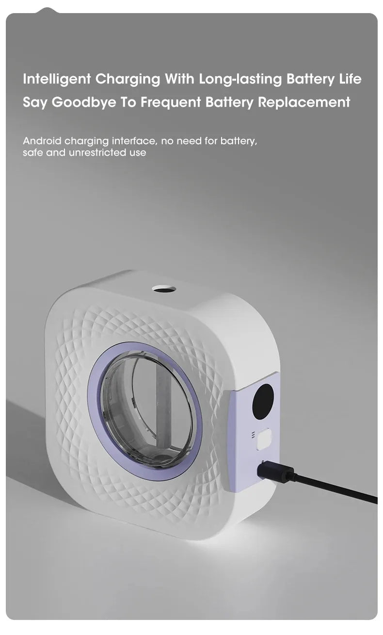 Smart Aroma Diffuser Air Purifier Digital Display 4 Gears USB Charging Wall Mount Tabletop Plant Essential Oils for Living Room