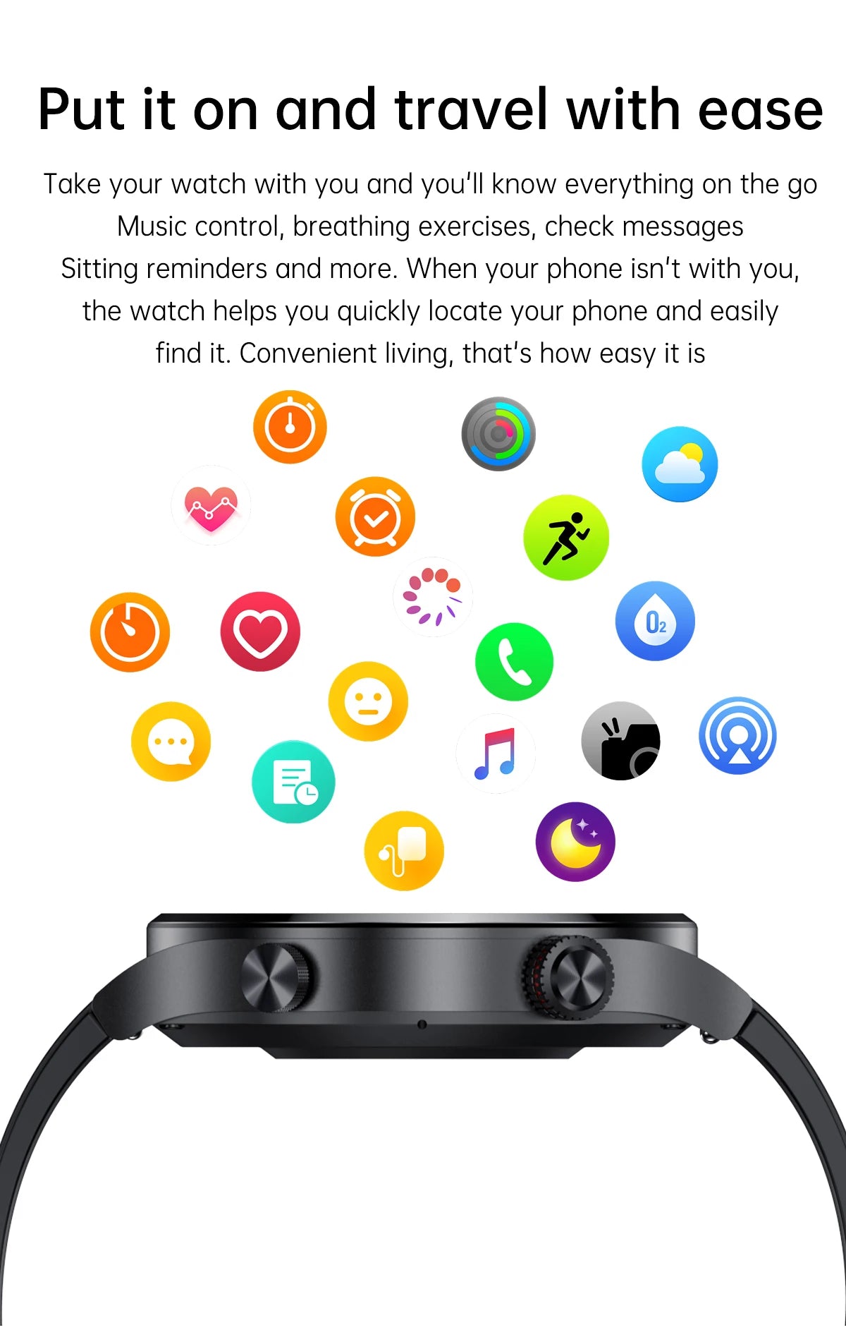 QW33 AMOLED Smart Watch with NFC & Call