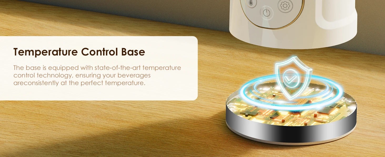 BioloMix 5-in-1 Smart Milk Frother w/LED Touch Display, Style Foam for Coffee & Lattes,Hot And Cold Foam Maker