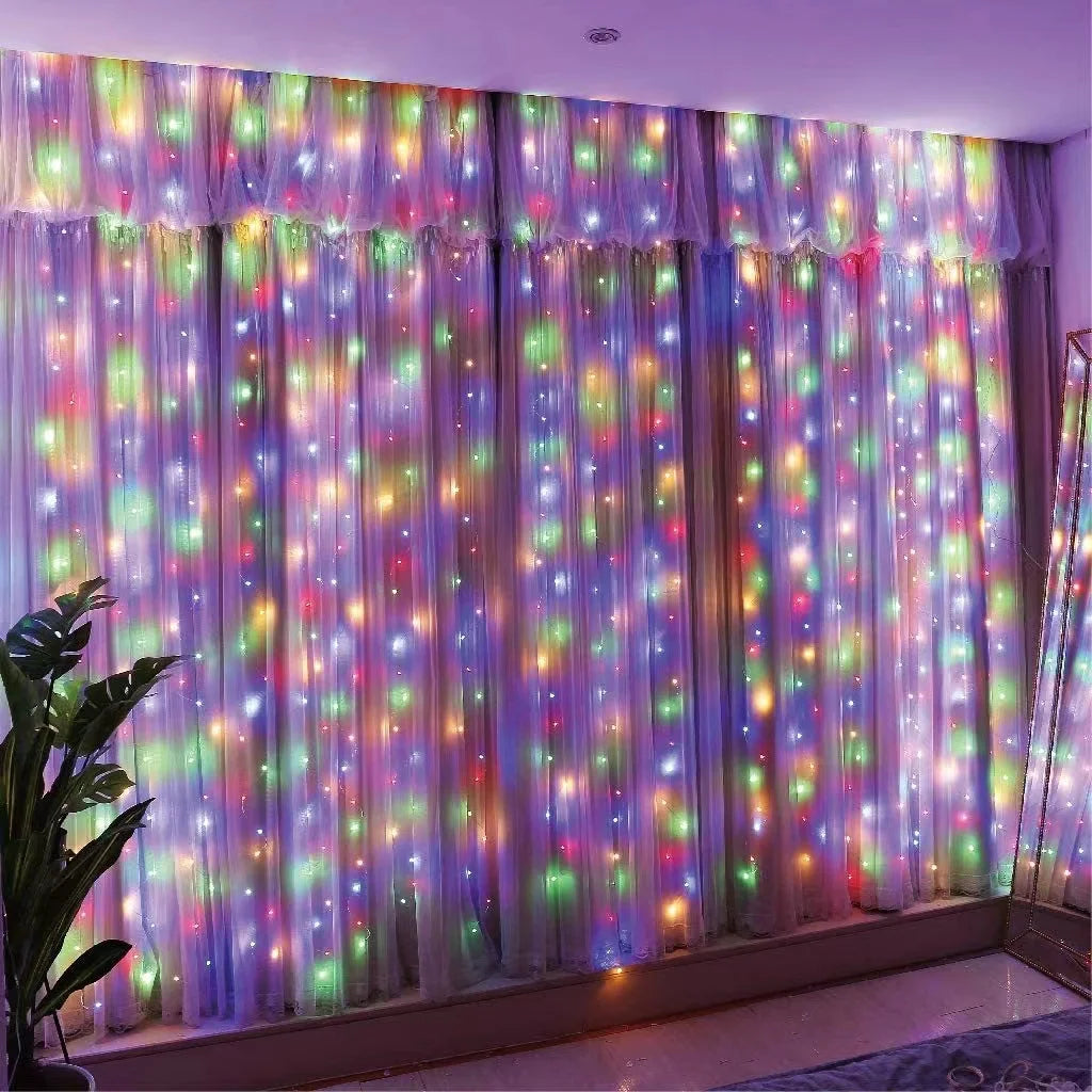 christmas lights decorations lamp holiday lighting USB Holiday Curtain Garland Lamp fairy lights lights decoration led light