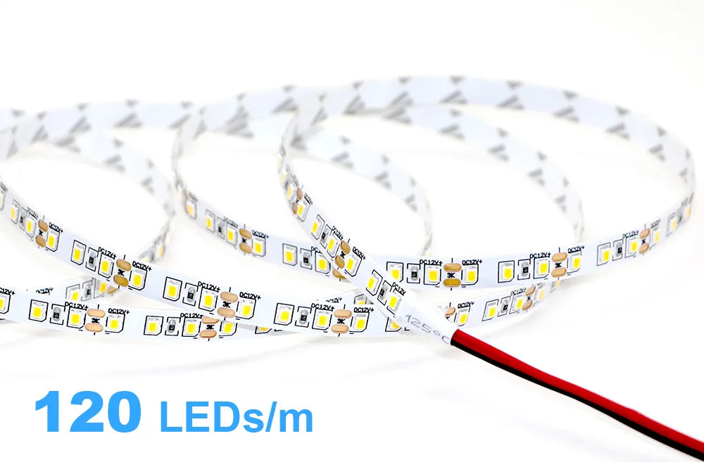 2835 5M 300 600 1200LEDs LED Strip DC12V 24V 120LEDs/m Home Waterproof IP65 Lamp Strip  Flexible And Cuttable Soft Lamp Bar