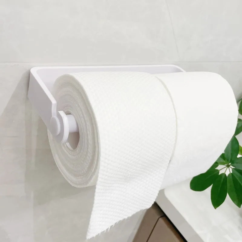 Kitchen Paper Towel Holder Adhesive Tissue Hanger Toilet Roll Paper Dispenser Cabinet Storage Napkin Rack Bathroom Accessories