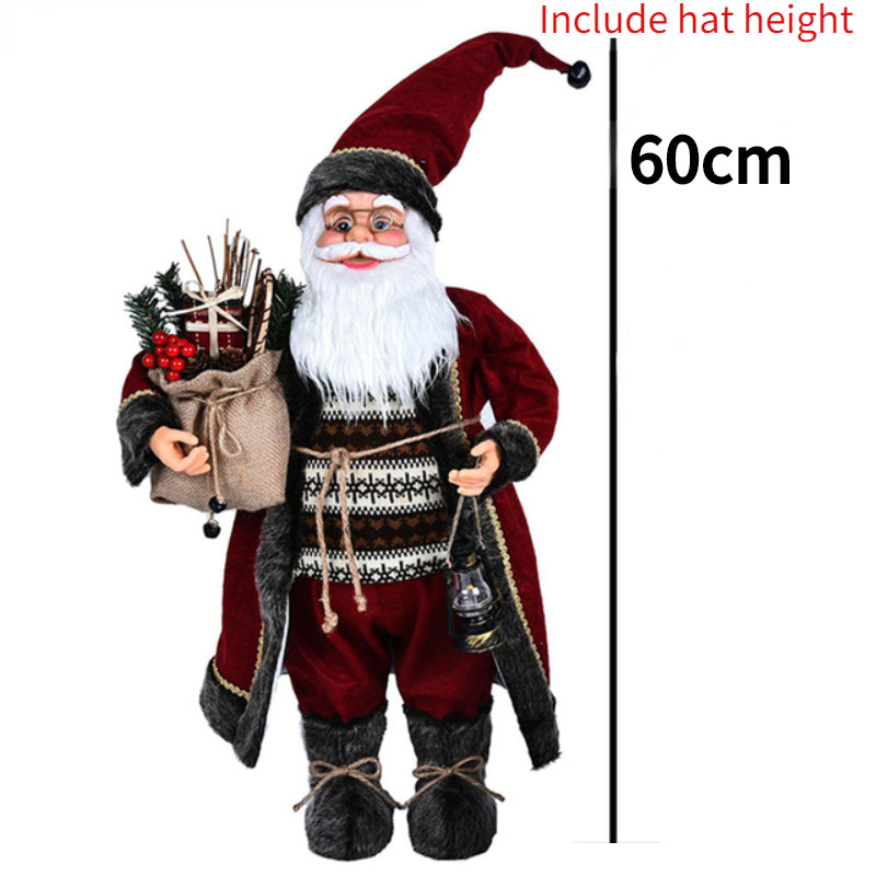 60CM Large Santa Claus Dolls Ornaments Standing Santa Figurine Doll Christmas Home Decoration Kids Gift navidad home decor