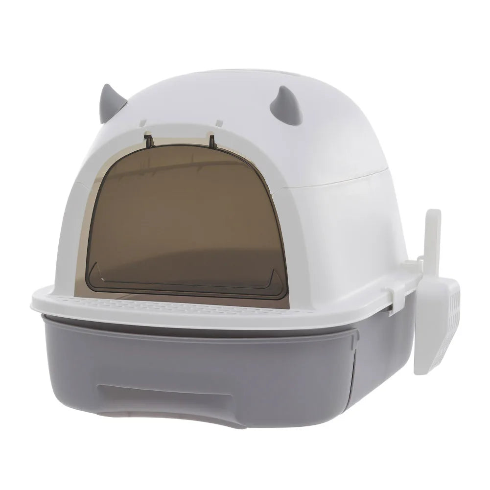 Enclosed Cat Litter Box with Drawer and Scoop