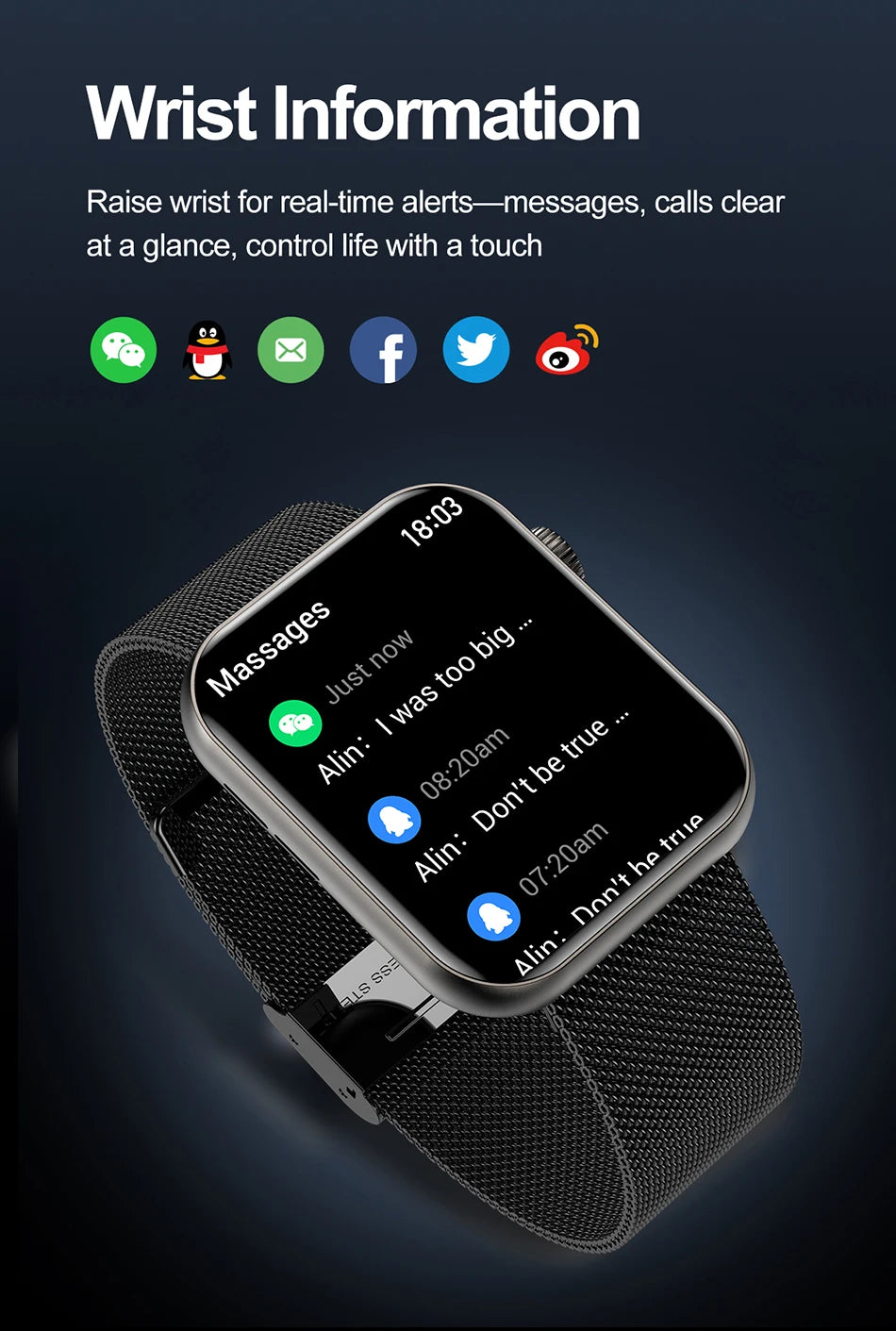 Bluetooth Call Smartwatch with Heart Rate