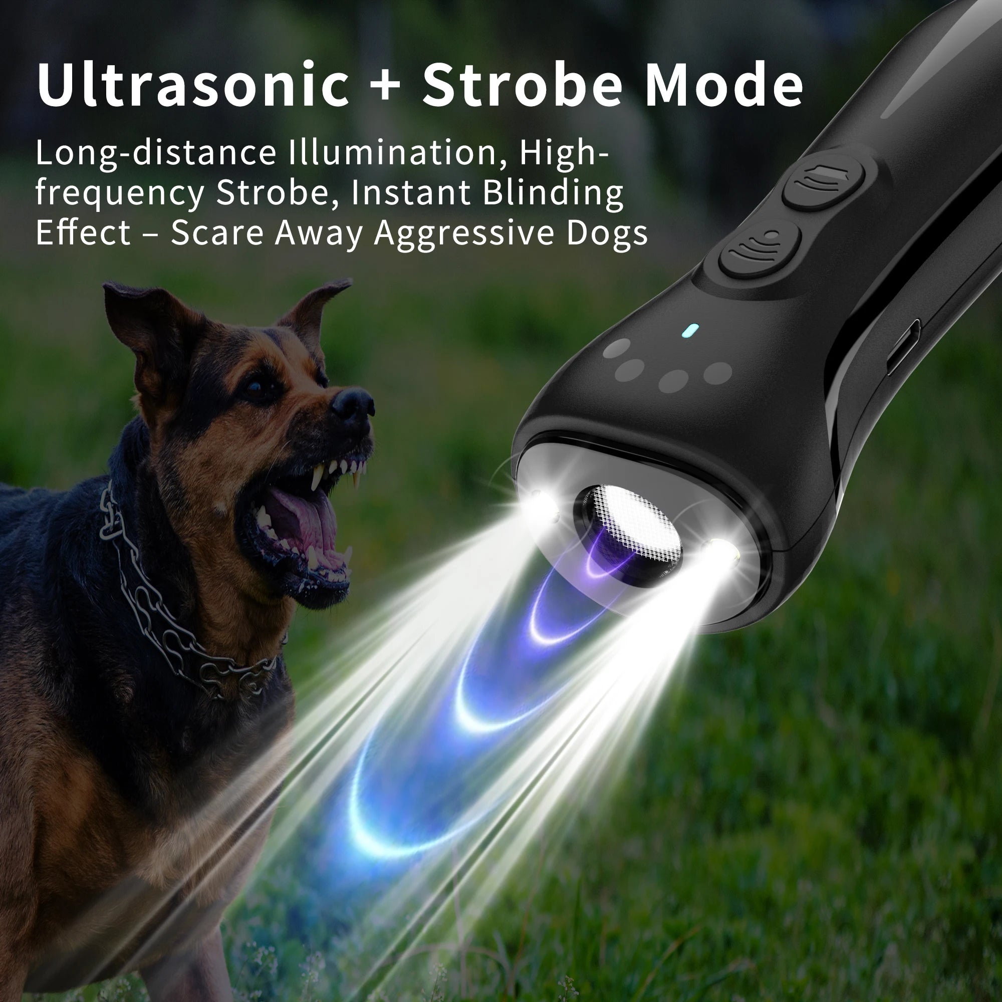 Ultrasonic Dog Repeller Portable Dog Repellent Dog Trainer With LED light Type-C Fast Charging Dog Anti Bark Deterrent Anti Bark