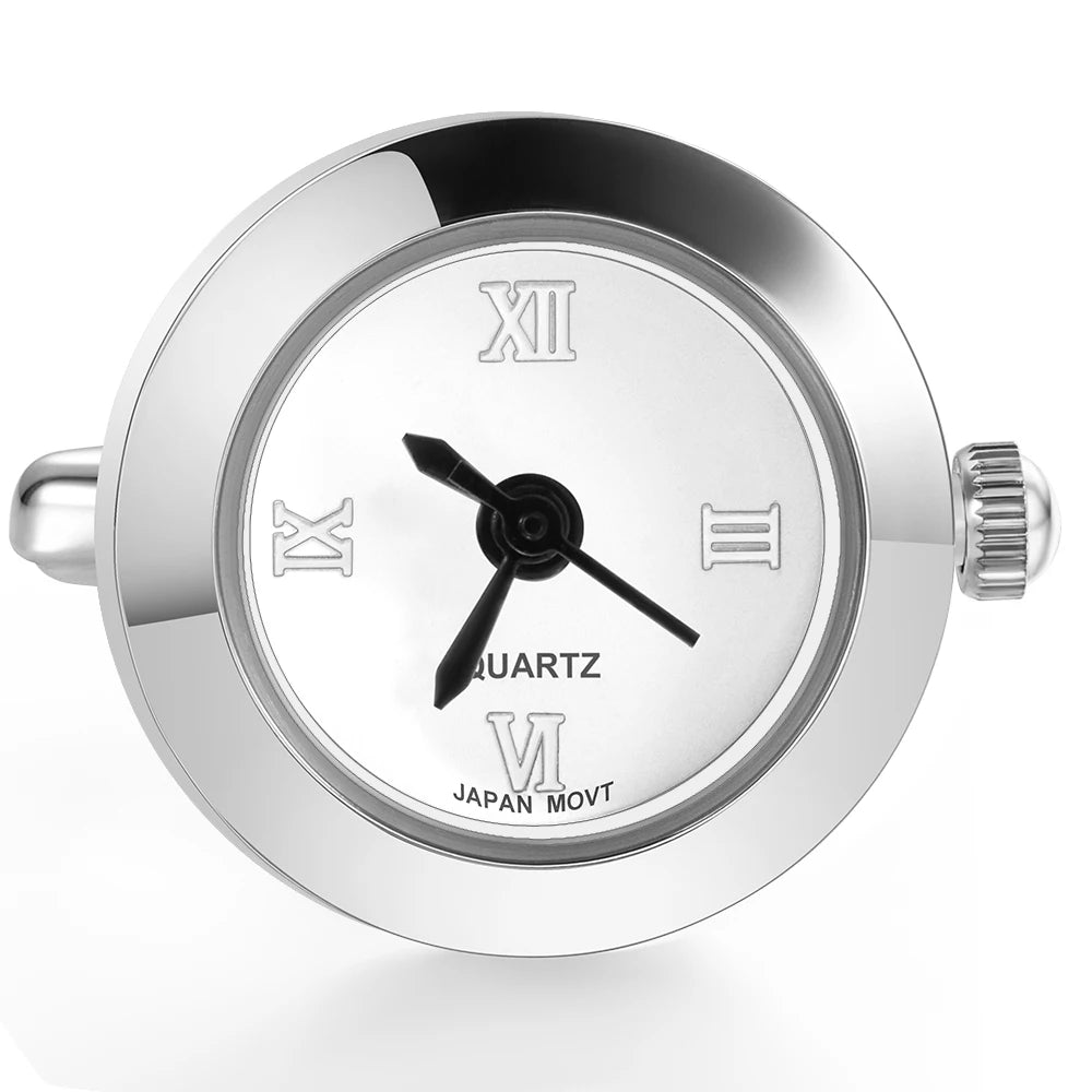 Battery Digital Watch Cufflinks Men's Lepton Real Clock Cufflinks Watch Cufflinks Men's Jewelry