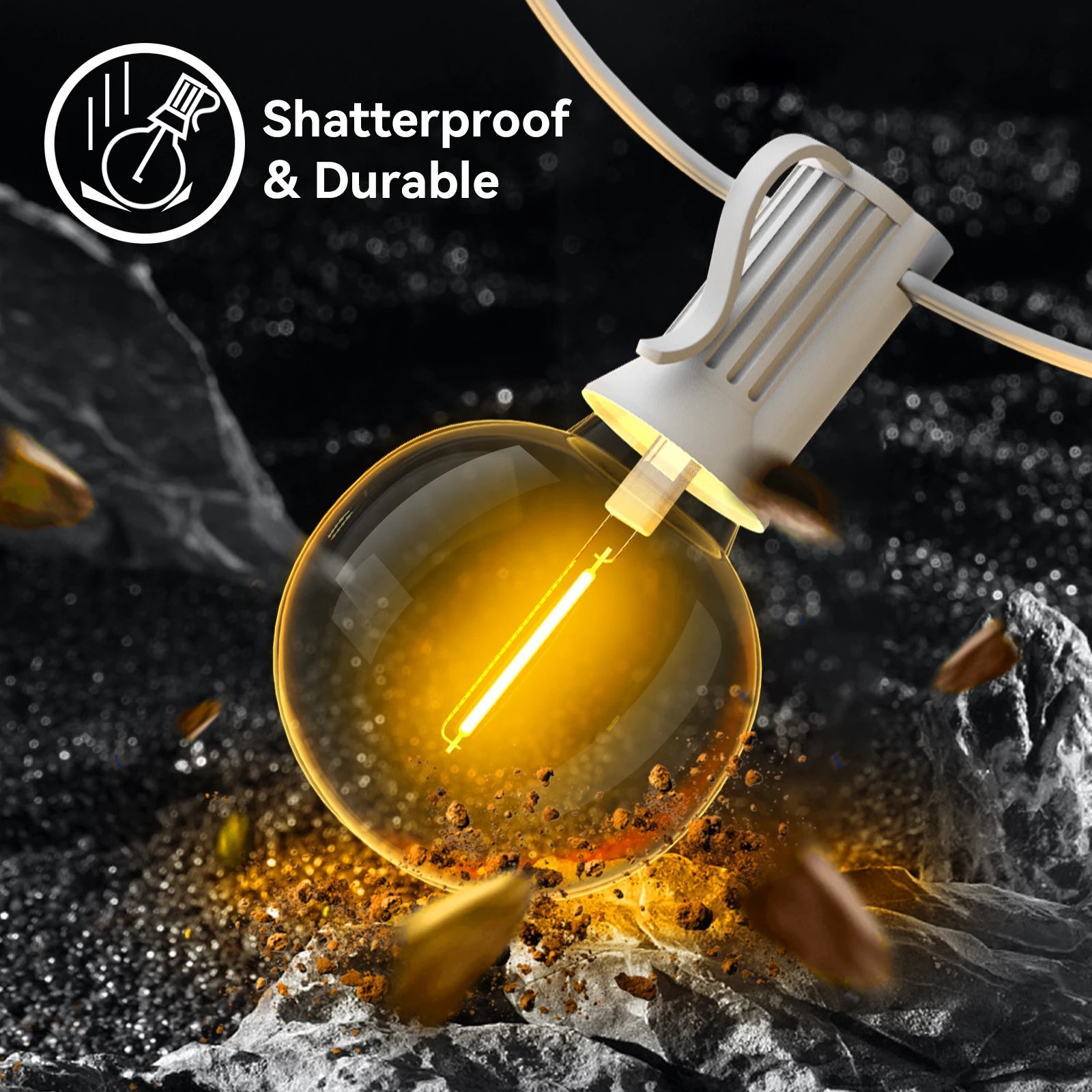 LED String Light 30M 15M Fairy String Light Festoon Patio Garden Lights Christmas Lights Gift White Cable Decoration Lights