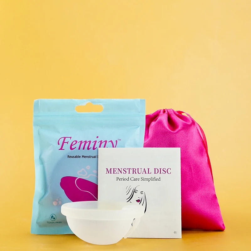 Medical Silicone Menstrual Disc With String Menstrual Cup Period Menstrual Collector Menstruation Disk Women Health Care Hygiene