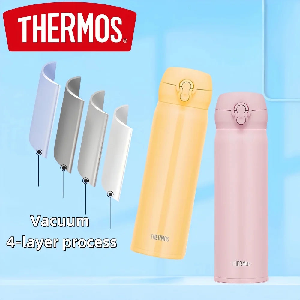 THERMOS Stainless Steel Vacuum Bottle – 350/500ml Hot & Cold