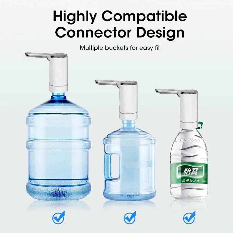Foldable Water Dispenser Pump Handheld Portable USB Rechargeable Electric for Bottle Jug No Spill Quick Flow Desk Travel Camping