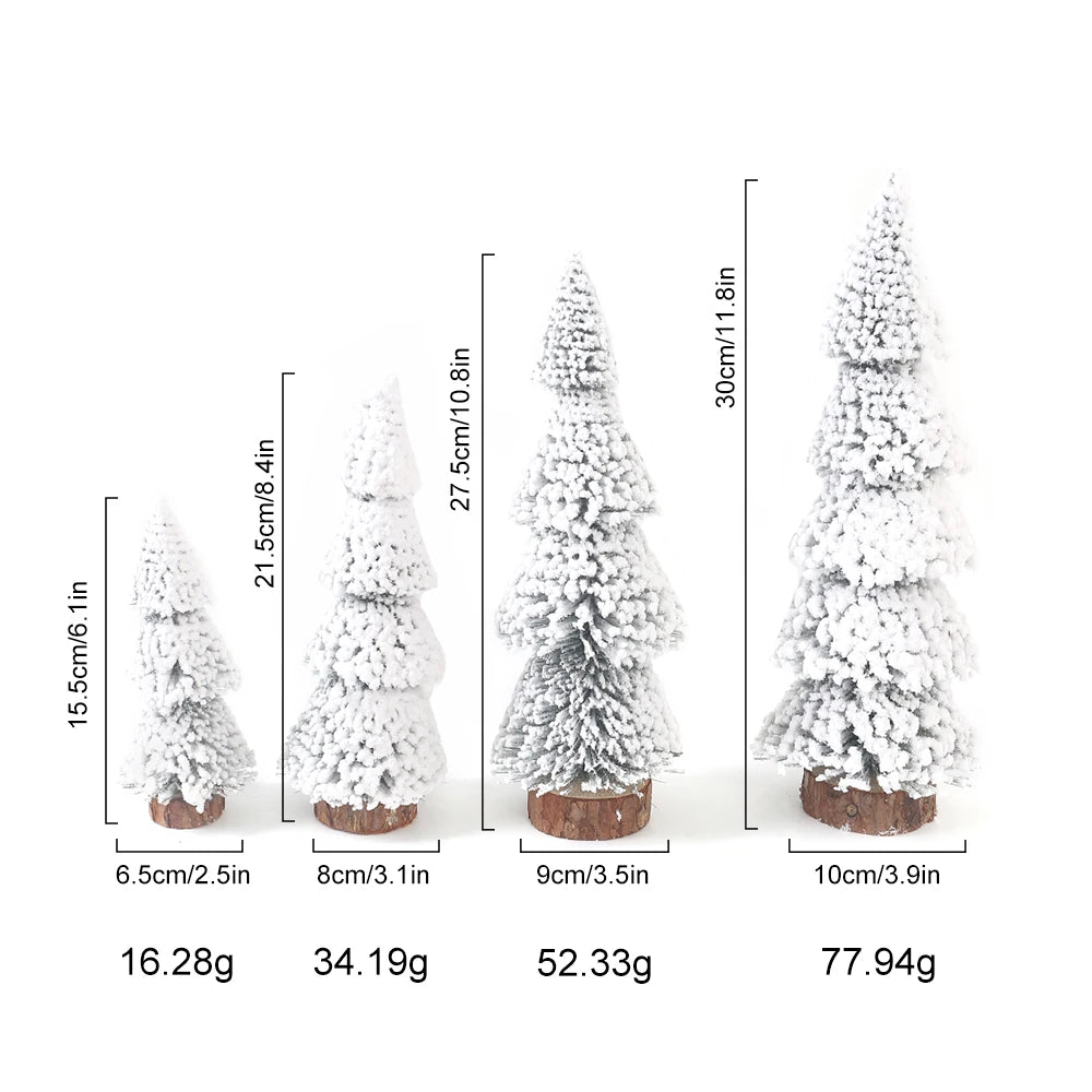 Christmas Artificial Flocking Snow Pine Tree Furniture Living Room Decoration Outdoor Party Decor New Year Snow Pine Pendant
