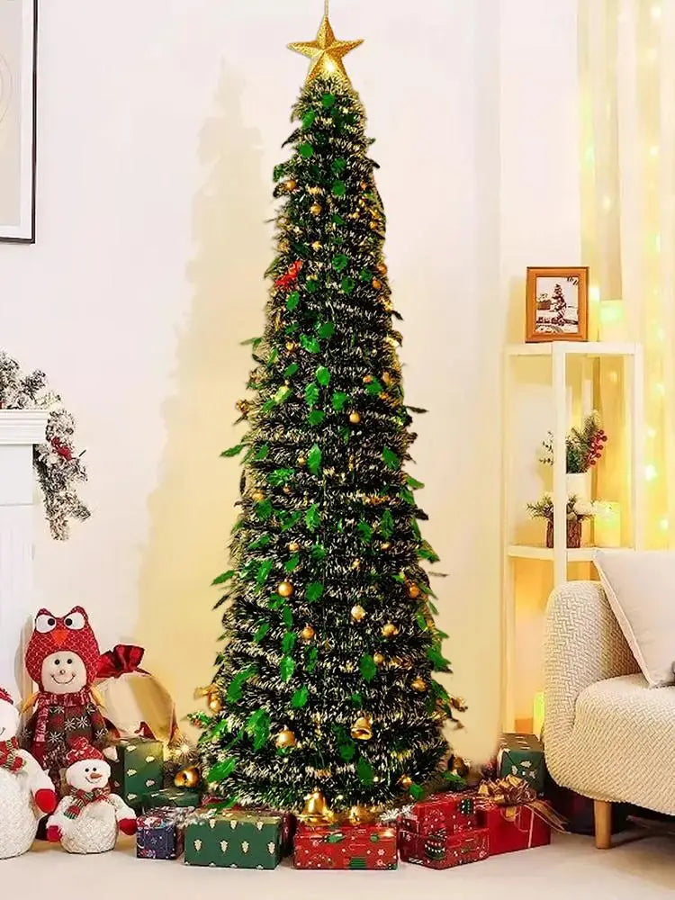 Artificial Christmas Tree 150cm Backyard Festival Decor Foldable Faux Christmas Tree New Year Navidad Decor For Indoor Outdoor