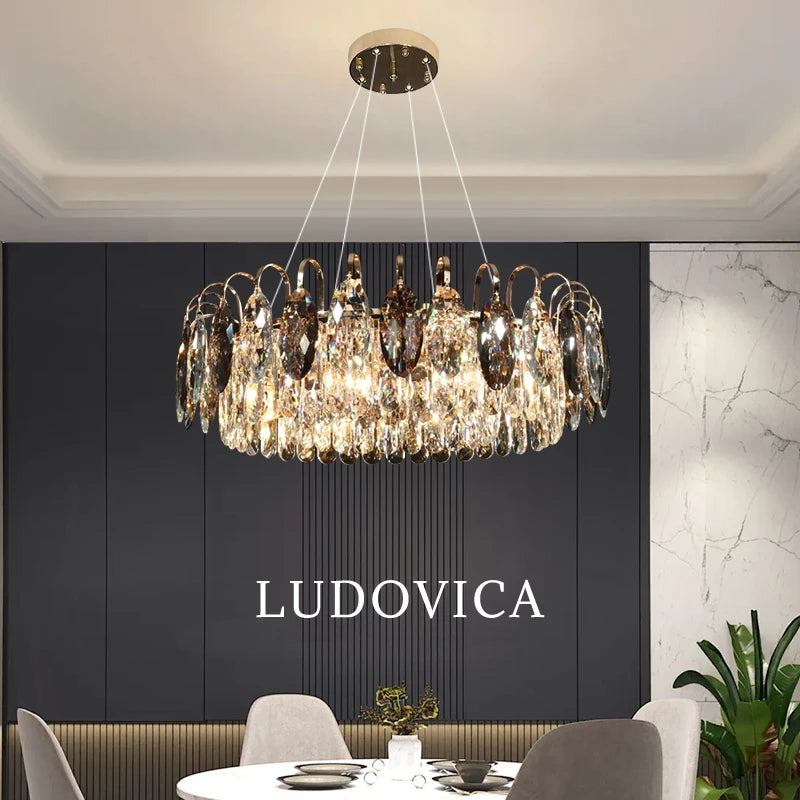 Modern Luxury Crystal Chandelier Living Room Kitchen Dining Room Chandelier Home Decoration LED Ceiling Chandelier