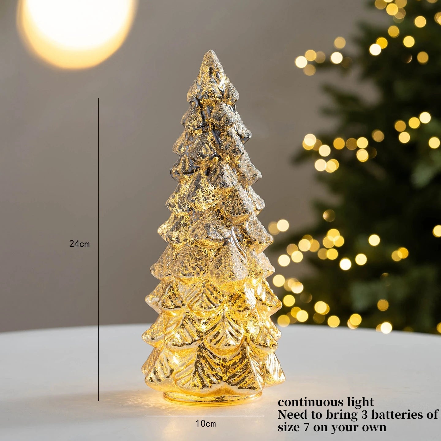 Portable Christmas Tree Night Light | 100% Cordless for Bedroom Desk | Battery Not Included | Romantic Xmas Decor Gift