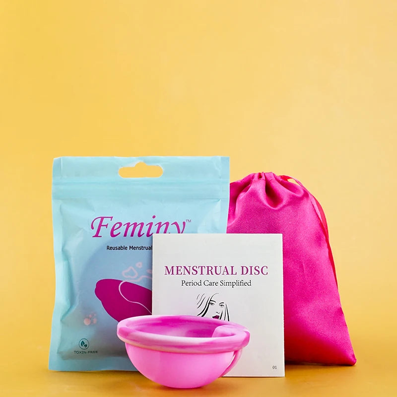 Medical Silicone Menstrual Disc With String Menstrual Cup Period Menstrual Collector Menstruation Disk Women Health Care Hygiene
