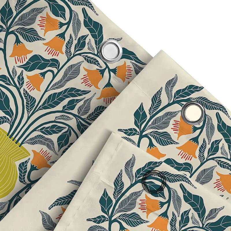 Elegant Floral Bouquet Shower Curtain for a Touch of Nature  Bathroom  Eco-Friendly Fabric   Non-Toxic   Spring Home Decor