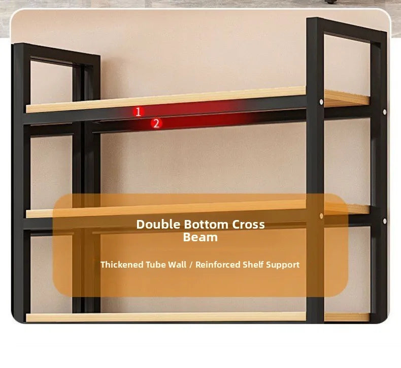 Multi-Layer Storage Ra Display elf Small Ornament Stand Iron Frame Floor-Mounted Balcony Storage Organizer Kitchen Accory