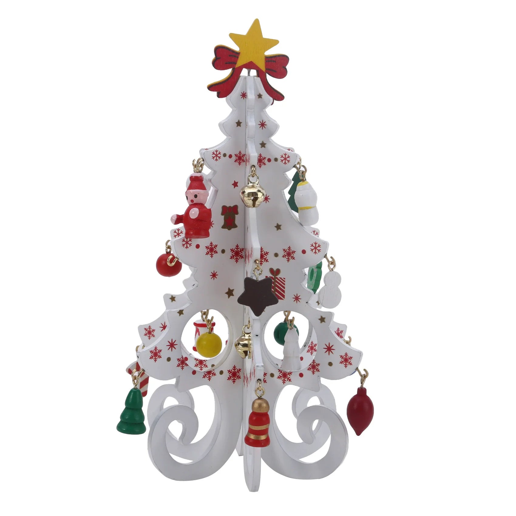 Christmas Tree Children's Handmade DIY Stereo Wooden Christmas Tree Scene Layout Christmas Decorations Ornaments Hot