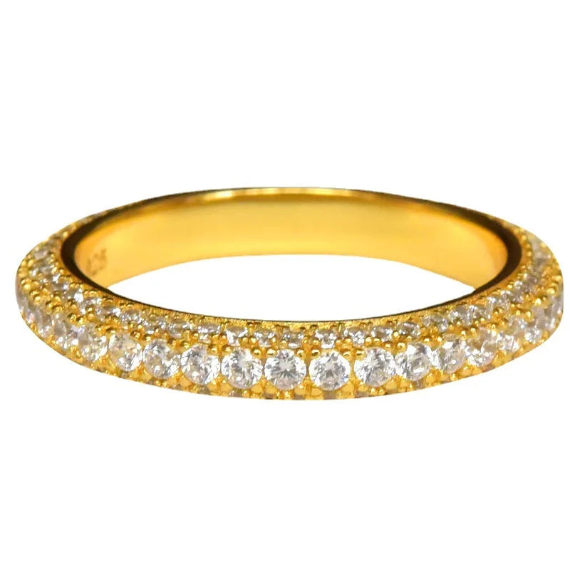 Fancy Cross Twist Twine Women Ring Gold Color with Micro Crystal Zircon Stone Delicate Wedding Rings Lady Fashion Jewelry