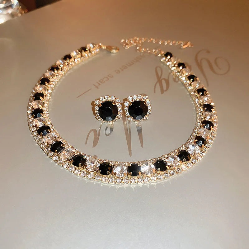 Crystal Necklace & Earrings Set for Women