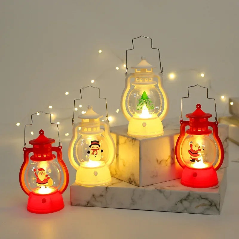 Christmas Decorations LED Lantern Lights Santa Claus Merry Christmas Home Decorations Santa Claus New Year Gifts Night Light