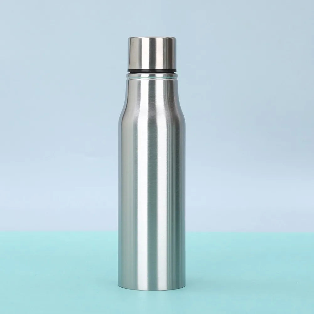 750ml/1000ml Sports Water Bottles Stainless Steel Single-layer Outdoor Drink Bottles Large Capacity with Lift Rope