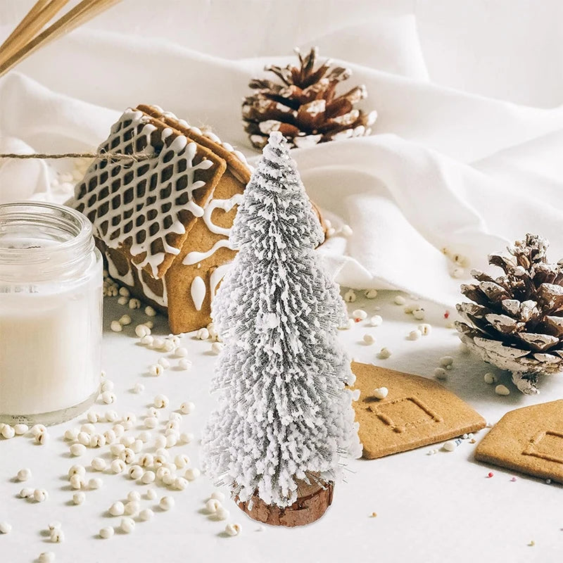 15-30cm Christmas Decoration Xmas Tree Small Cedar Pine for Home Room Decor Party New Year 2024 Navidad Ornaments Accessories