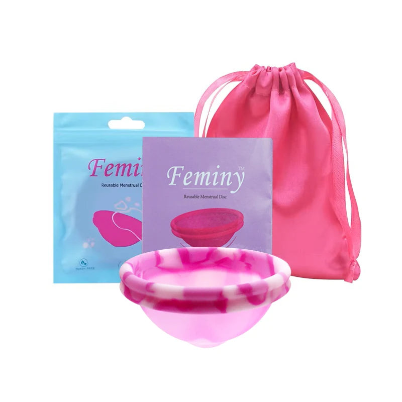Medical Silicone Menstrual Disc With String Menstrual Cup Period Menstrual Collector Menstruation Disk Women Health Care Hygiene