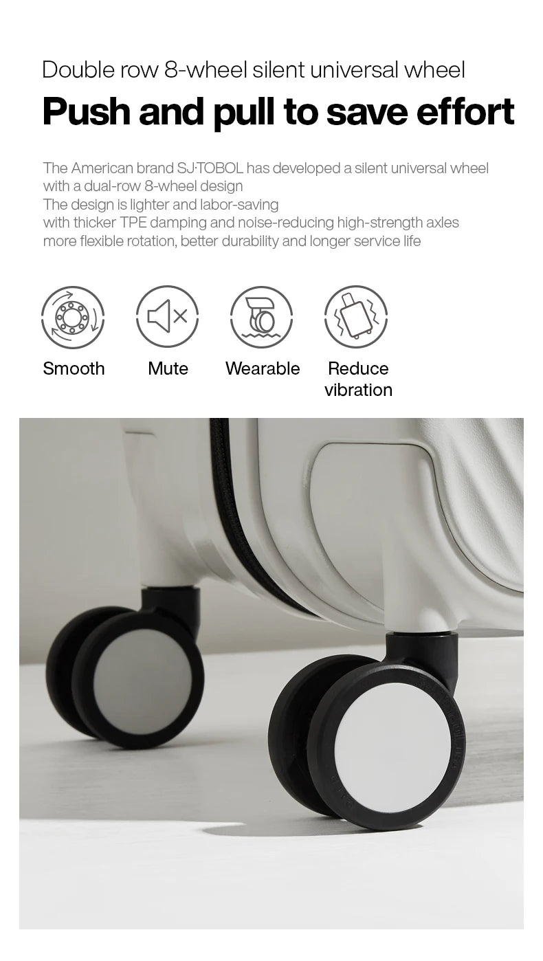 PC Hardside Travel Suitcase with Wide Handle & TSA Lock