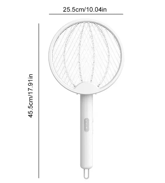 Foldable Electric Mosquito Swatter Safety Mesh USB Rechargeable Child Lock Portable for Travel Camping Indoor Outdoor Zapper