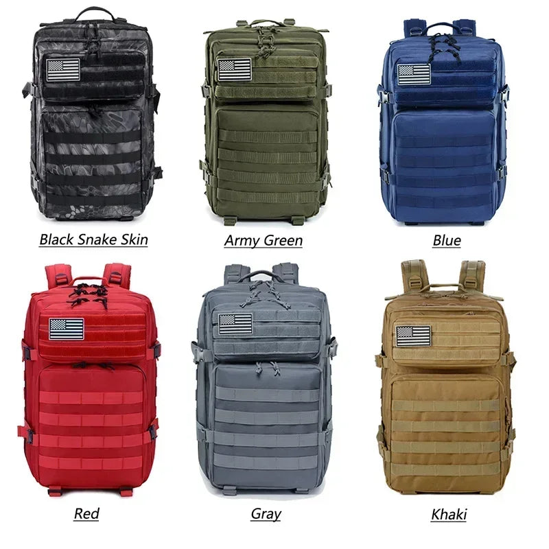 45L Tactical Backpack for Hiking & Outdoor Gear