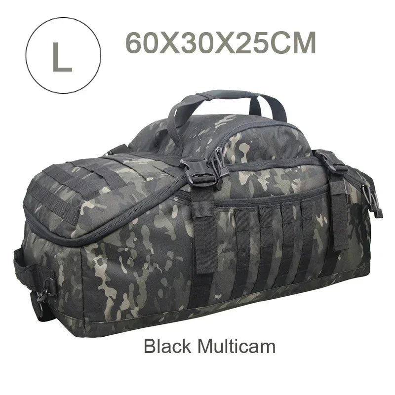 Large Tactical Duffle Backpack 30L–80L Travel Bag