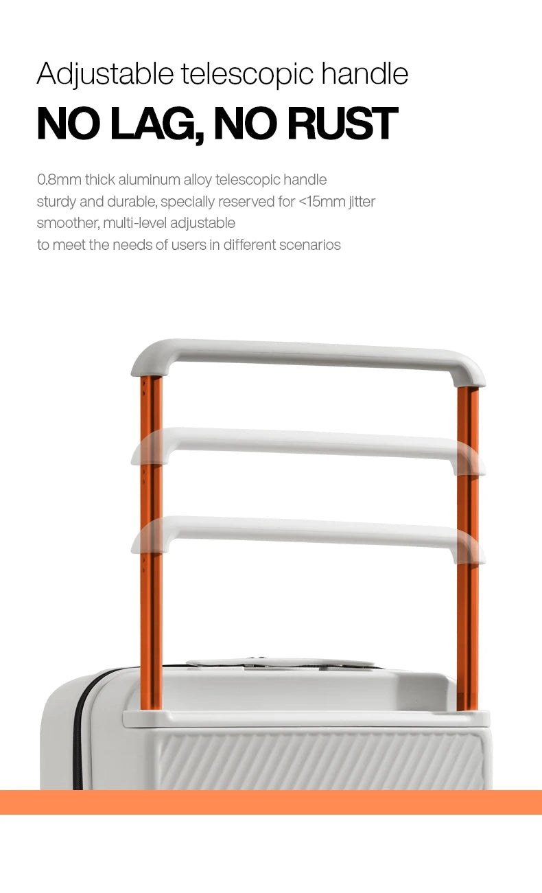 PC Hardside Travel Suitcase with Wide Handle & TSA Lock