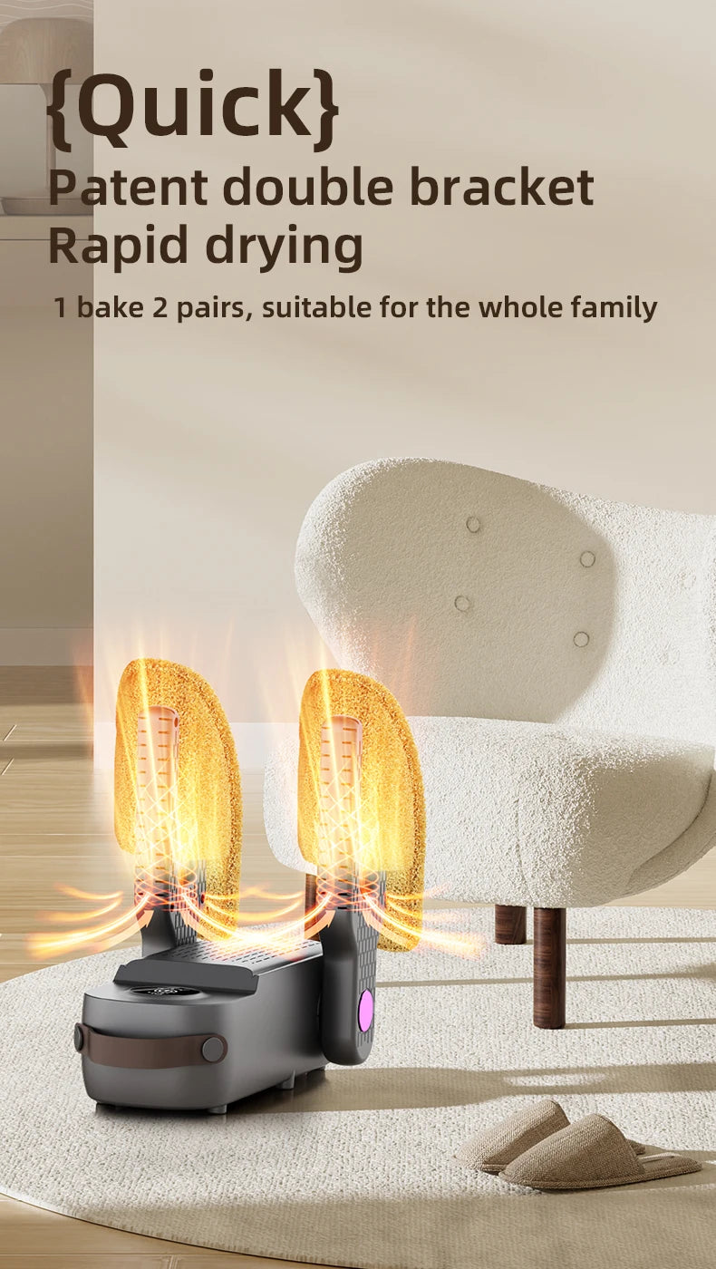 Shoe Dryer Boot Warmer UV Sterilizer Fast Drying Deodorizer Intelligent Timer for Boots Sneakers Home Use Portable Electric