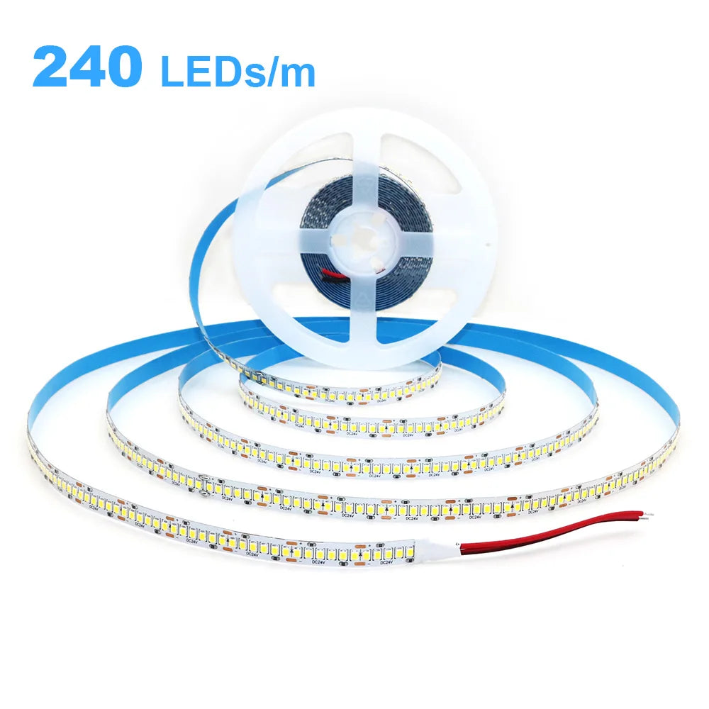 2835 5M 300 600 1200LEDs LED Strip DC12V 24V 120LEDs/m Home Waterproof IP65 Lamp Strip  Flexible And Cuttable Soft Lamp Bar