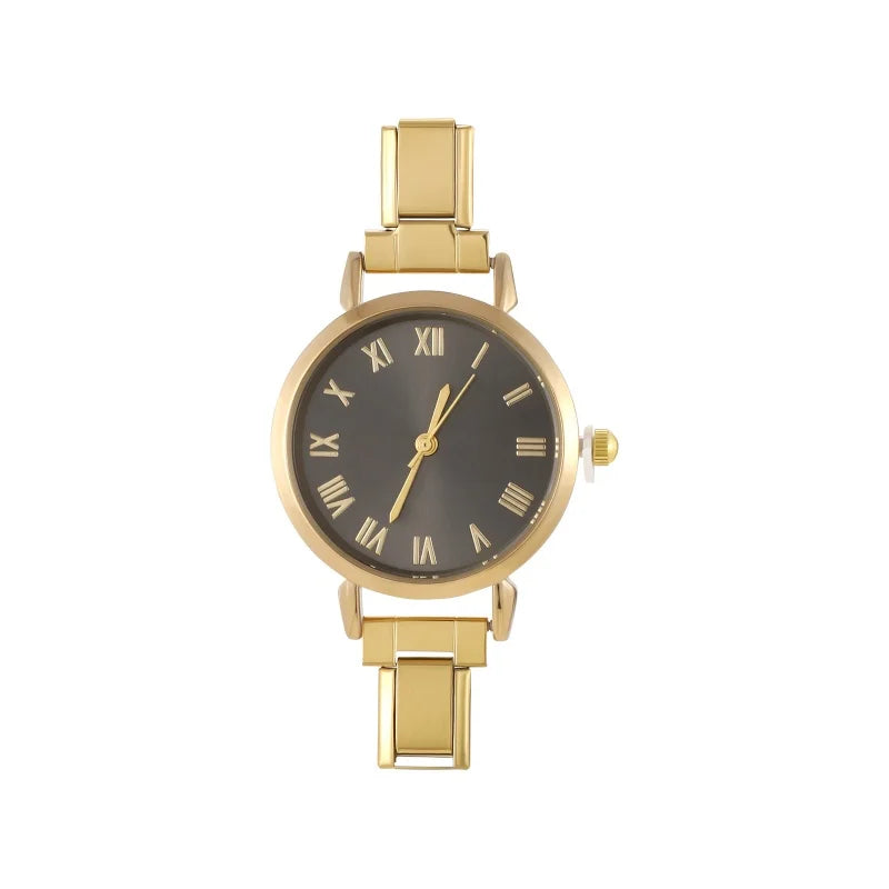 2025 New Fashion 1PC Men Women's Stainless Steel Round Simple Watch Bracelet Bangle For Friend Wife Birthday Gift DIY Jewelry