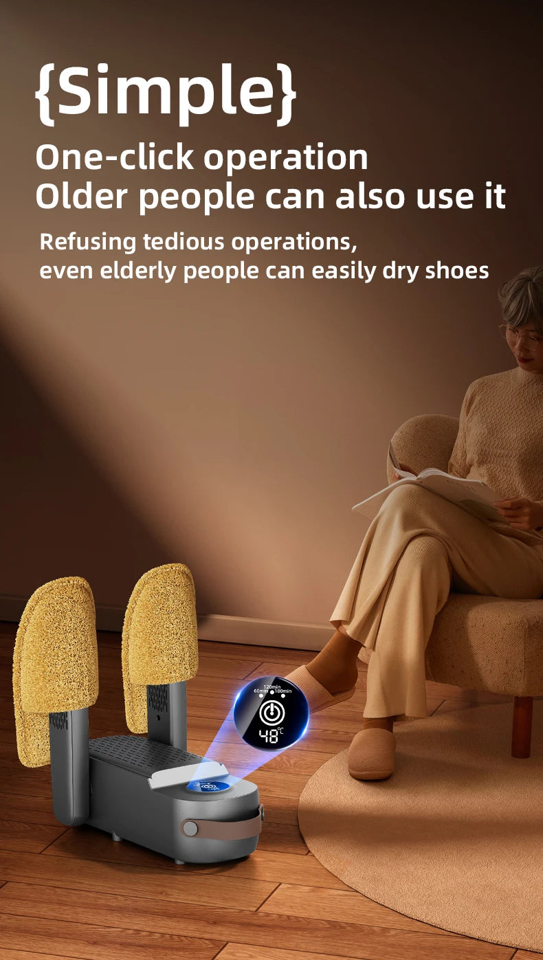 Shoe Dryer Boot Warmer UV Sterilizer Fast Drying Deodorizer Intelligent Timer for Boots Sneakers Home Use Portable Electric