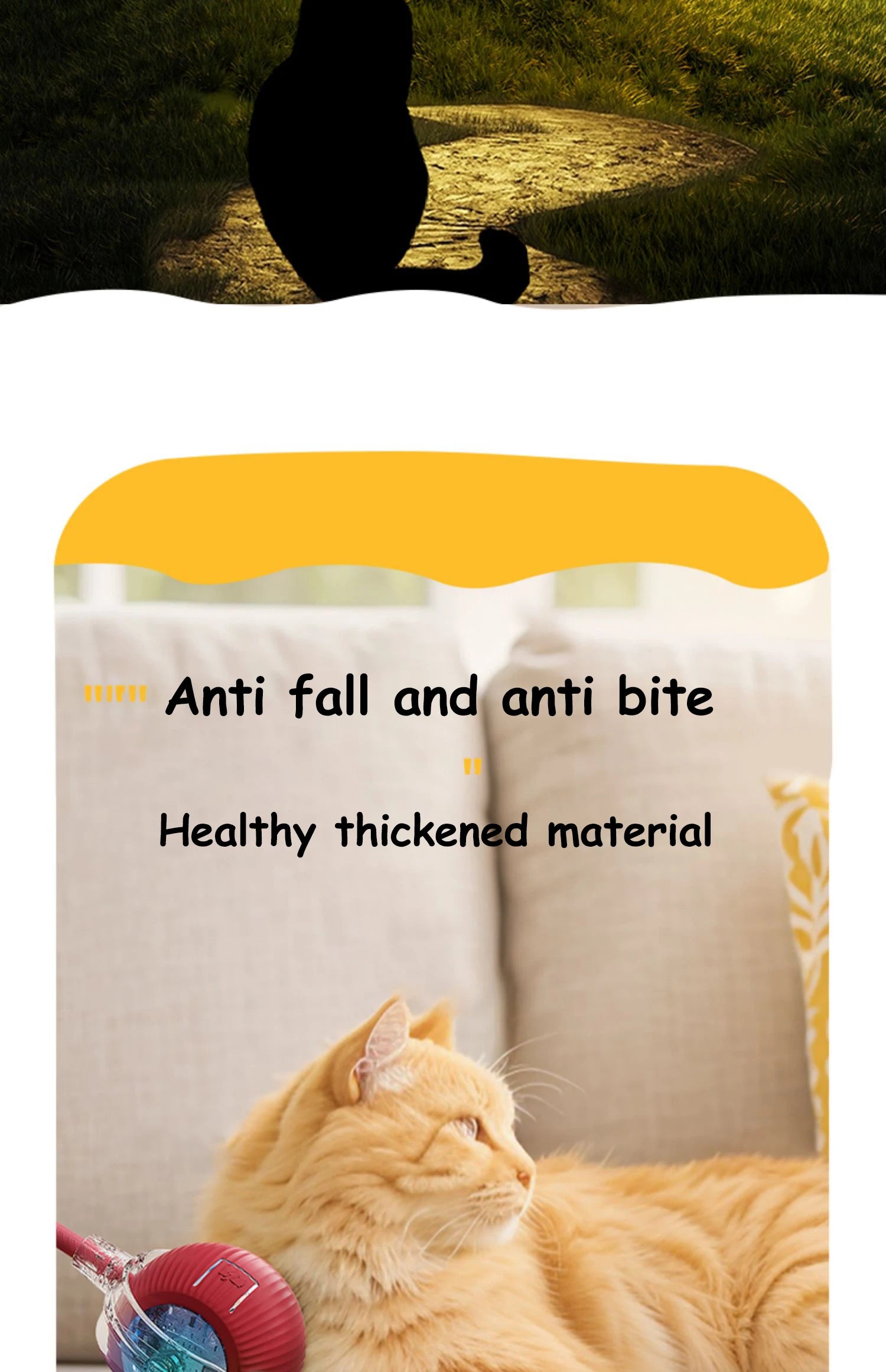 Smart Interactive Cat Ball Toy with Faux Tail