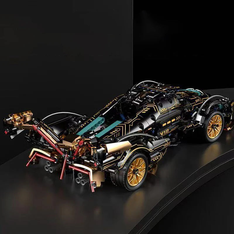 V12 Sports Car Building Blocks 1690-Piece Set