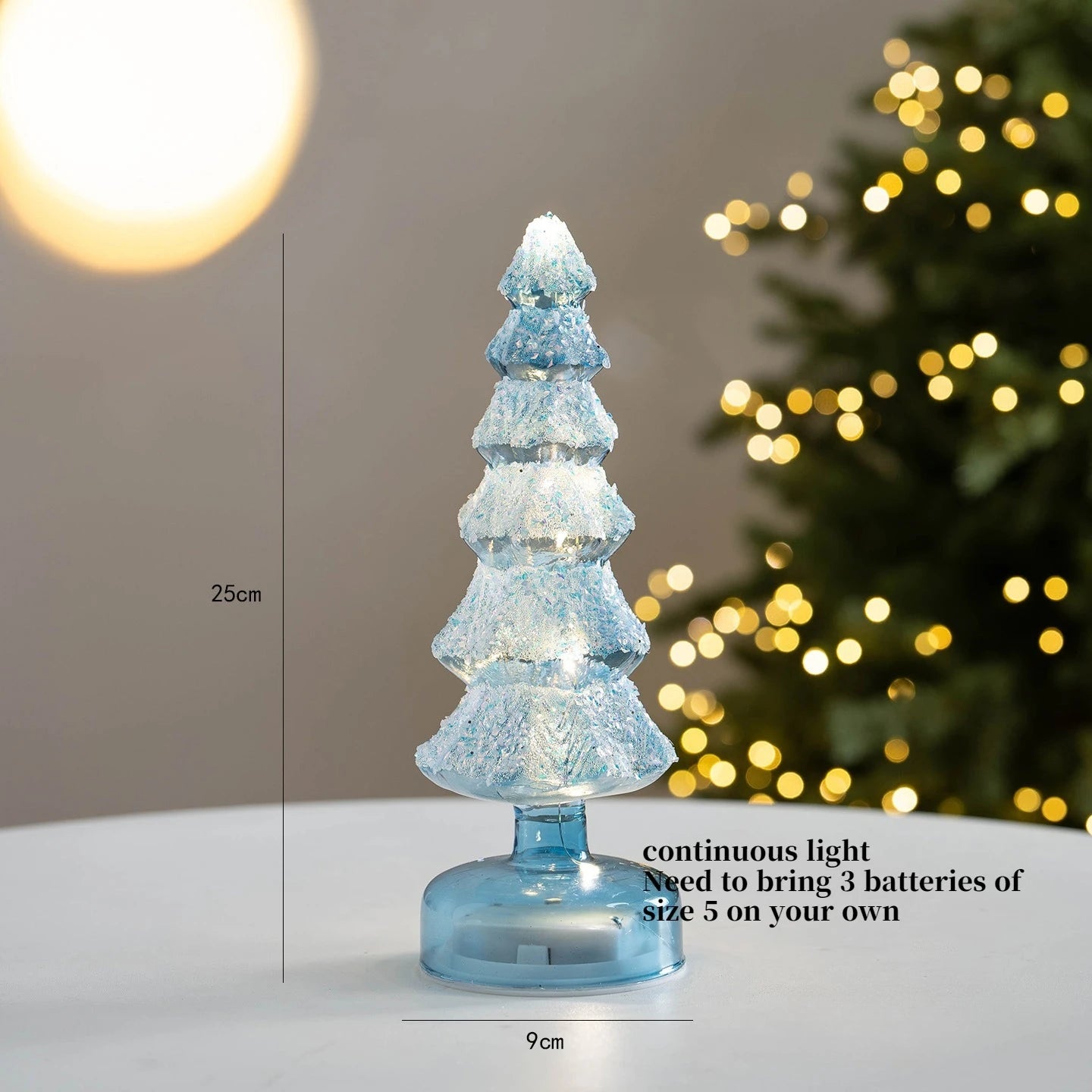 Portable Christmas Tree Night Light | 100% Cordless for Bedroom Desk | Battery Not Included | Romantic Xmas Decor Gift