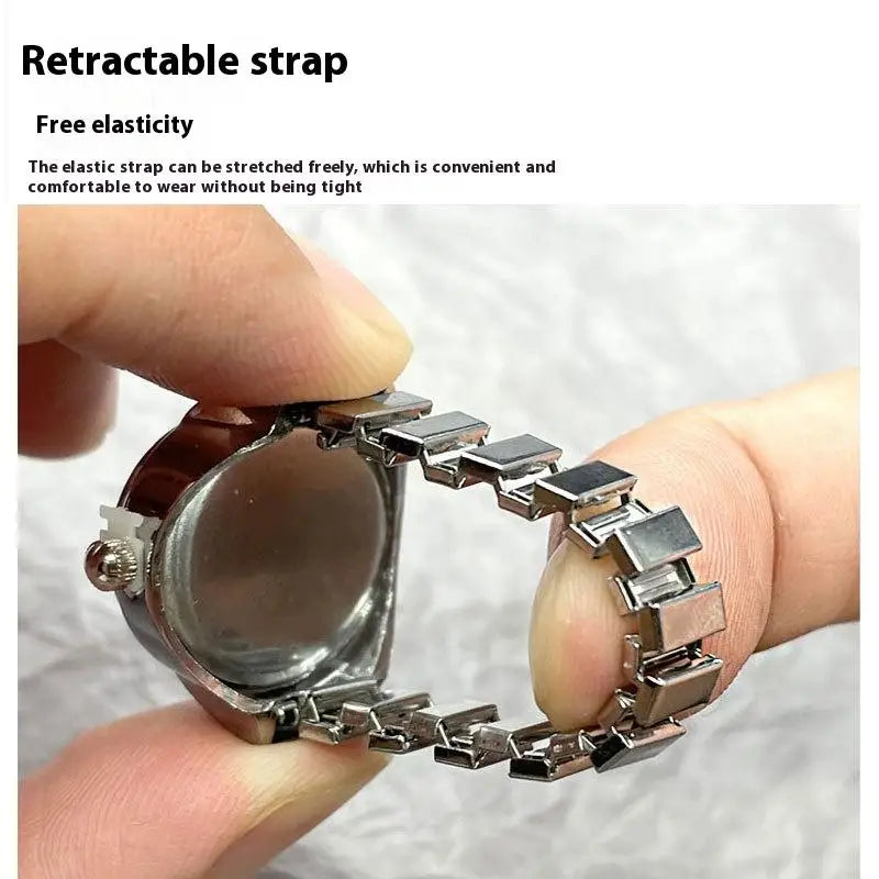 Best-Selling Vintage Look Finger Ring Watch; Alloy Shell Design; Ideal Men's Accessory Women's Gift; Quartz Fashion Watch