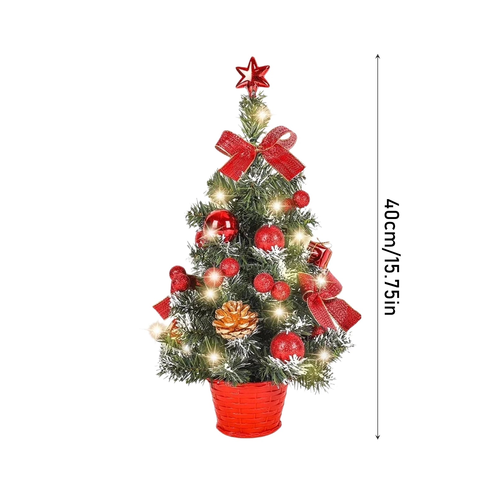 40cm Christmas Tree With Lights Mini Christmas Tree Desktop Christmas Tree Desktop Decorations New Year Party Decoration Navidad
