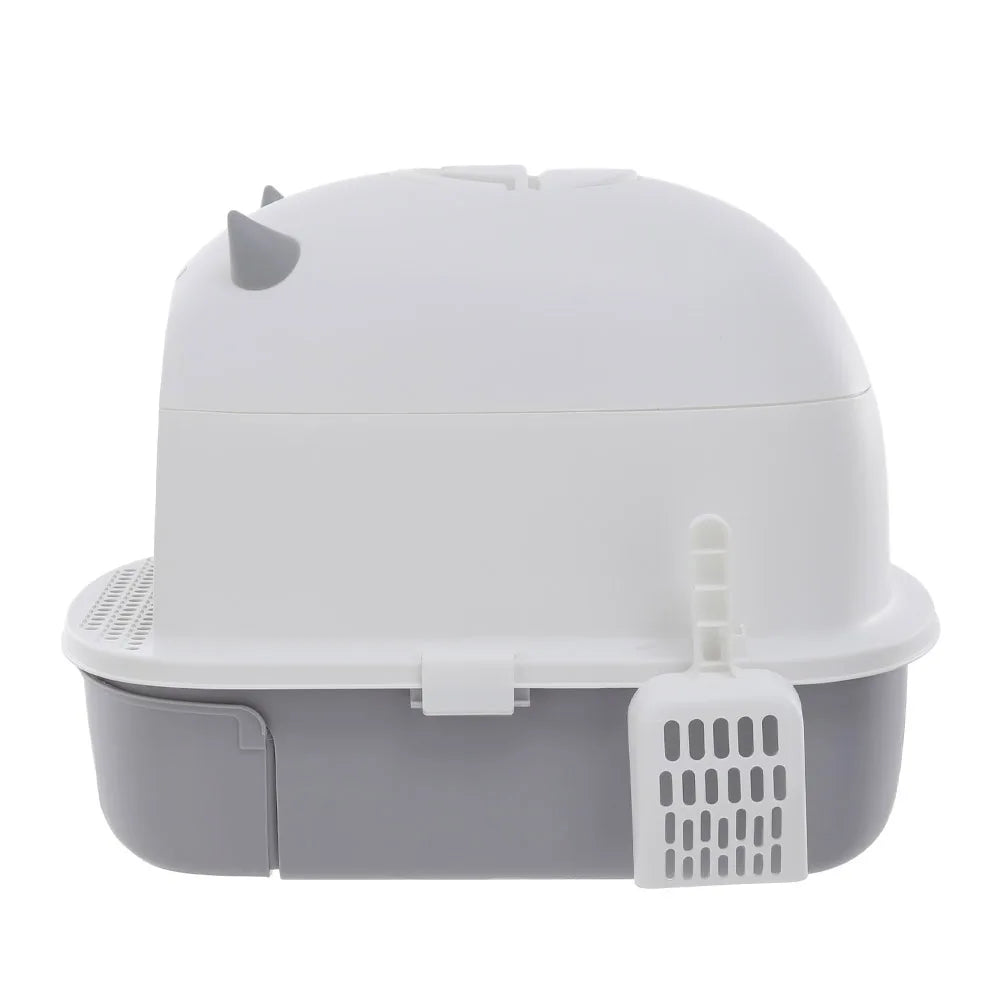 Enclosed Cat Litter Box with Drawer and Scoop