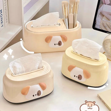 Kawaii Napkin Holder For Table Kitchen Tissue Box Luxury Tissue Case Organizer Box Home Decor Makeup Brush Storage Container