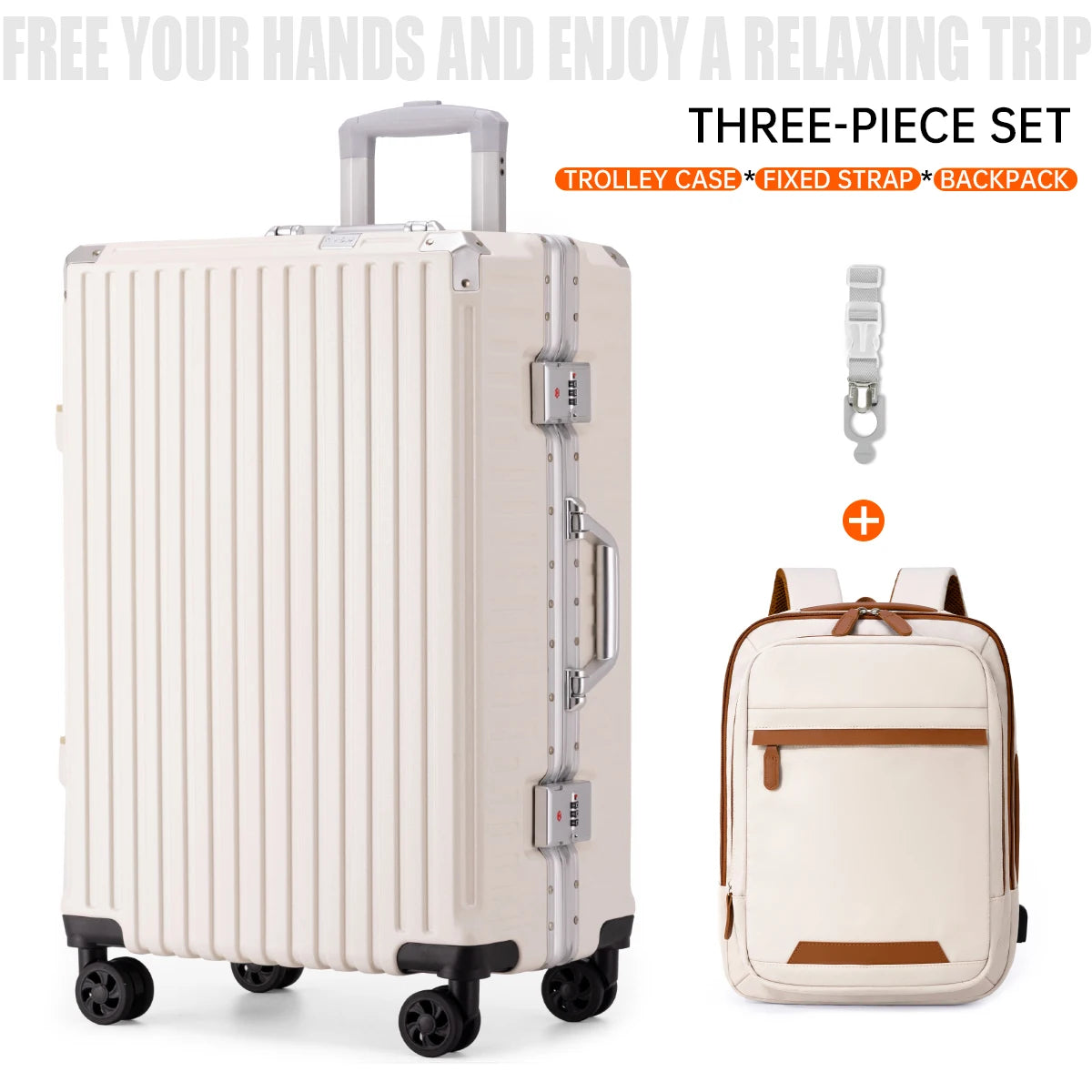20 Inch Hardshell Carry-On Luggage with Aluminum Frame Lock